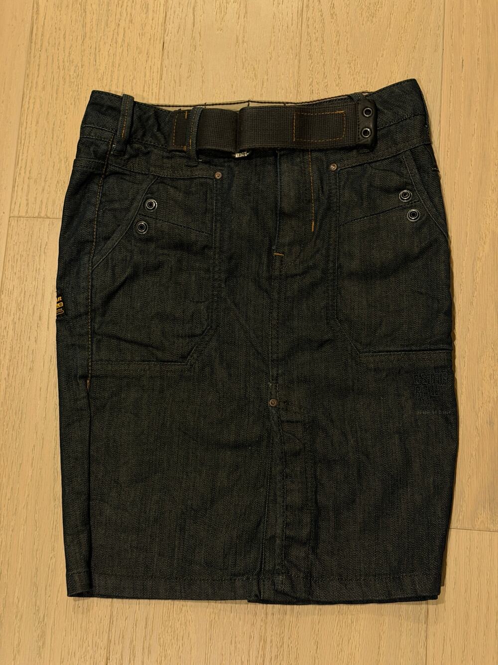 G-Star RAW Dark Wash Utility Denim Skirt